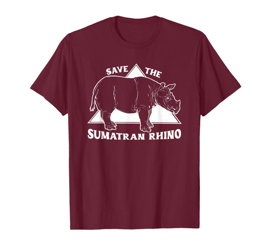 Save The Rhinos - Sumatran Rhino - T-Shirt