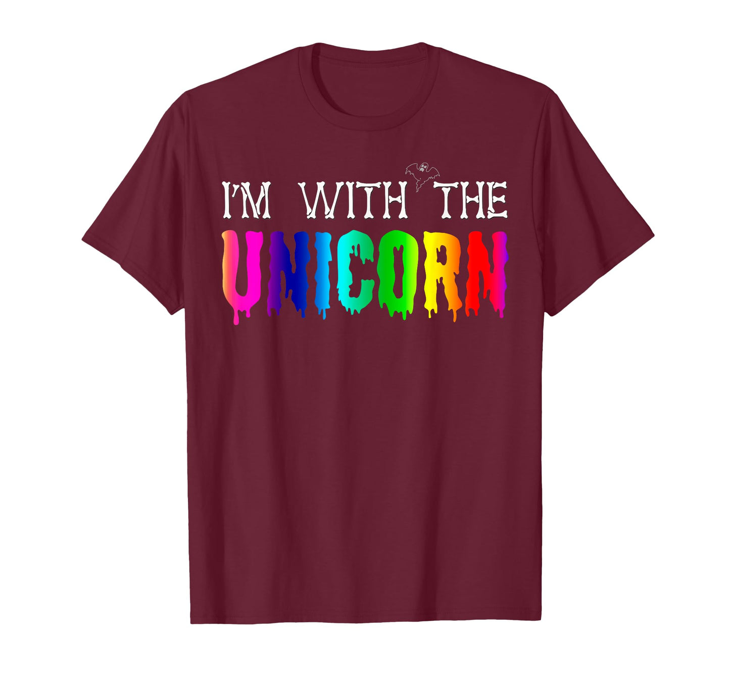 I'm With Unicorn Funny Rainbow Couple Halloween Cosplay T-Shirt