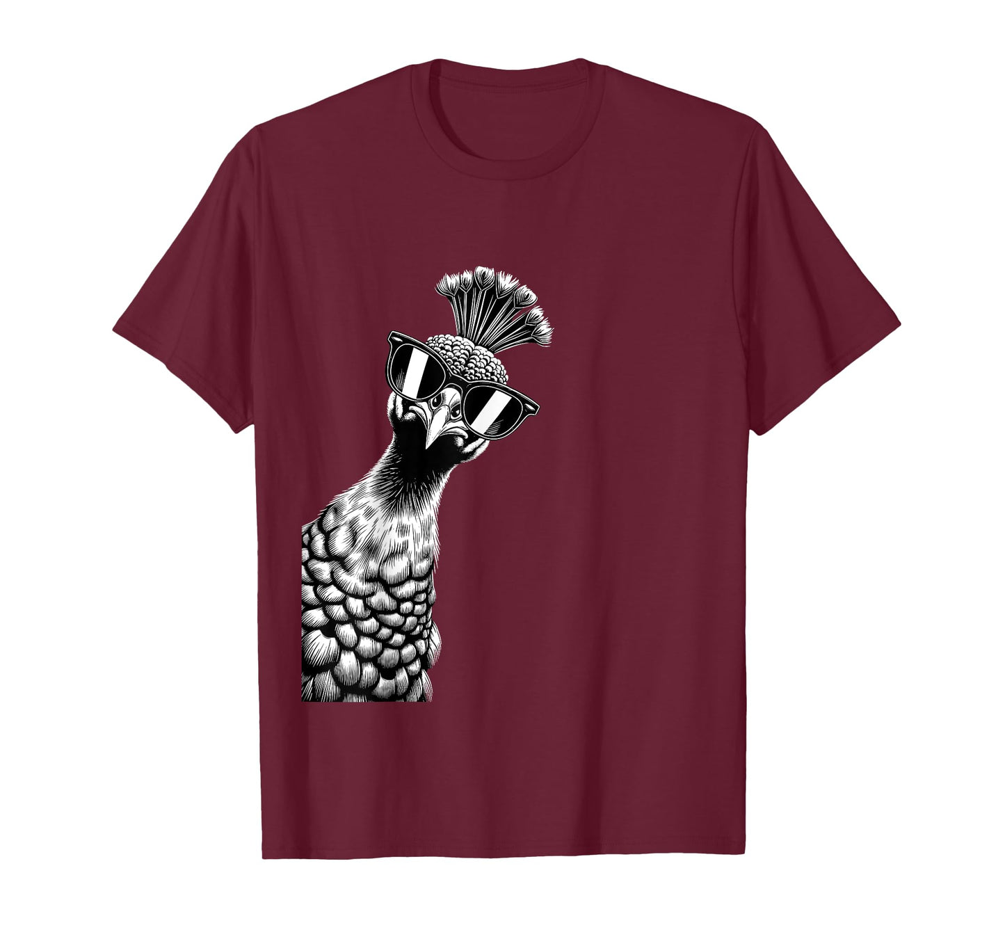 Funny Peacock Wearing Sunglasses Peacock Bird Lovers T-Shirt