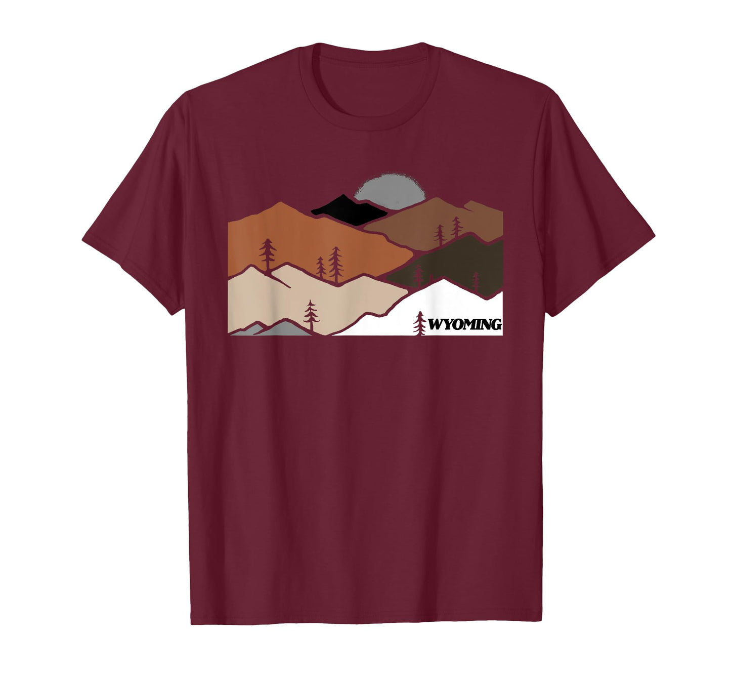 Wyoming Retro Vintage Mountain Outdoors State Graphic T-Shirt