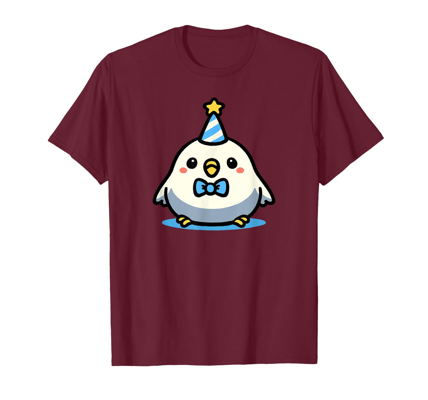Kawaii Party Budgie Art Cute Parakeet Doodle T-Shirt
