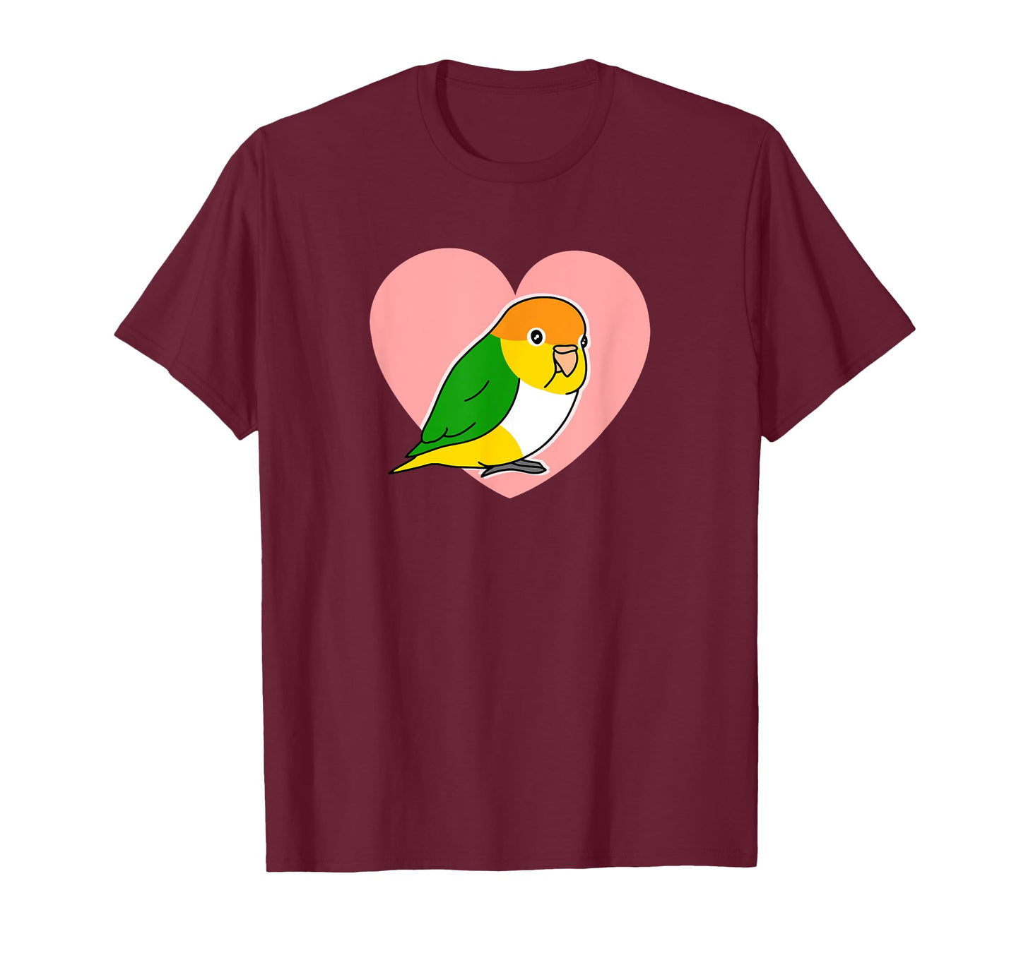 Chubby Rust Cap Parrot Love Heart Parrot Kawaii Birb T-Shirt
