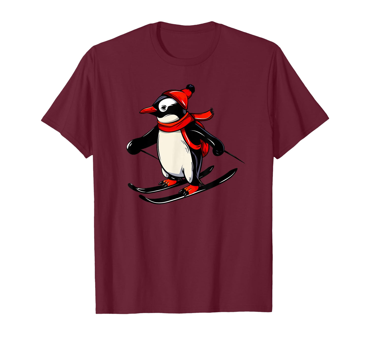 Cute Penguin Skiing - Skiing Penguin T-Shirt