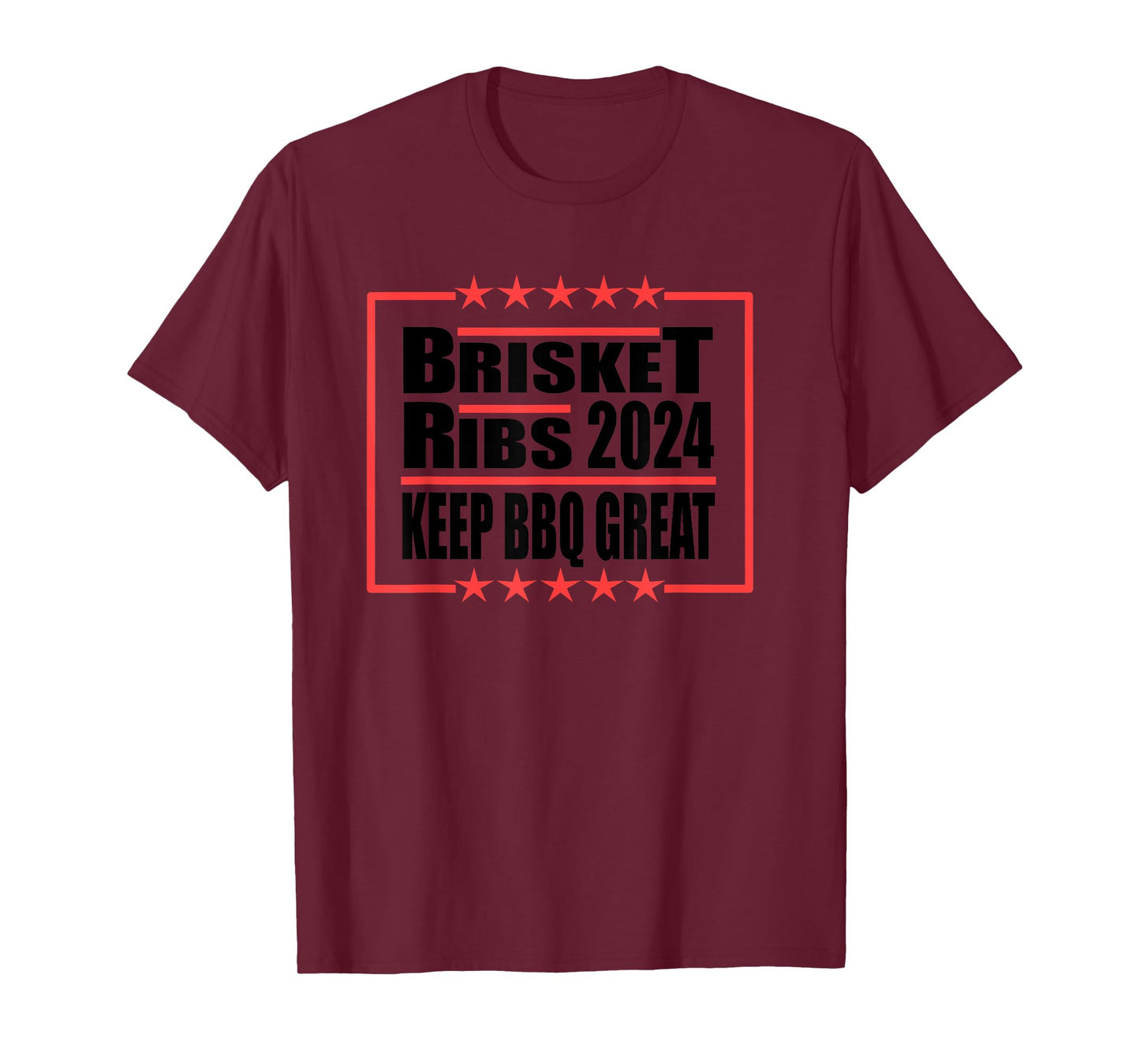Brisket Ribs 2024 Keep BBQ Great Funny Election Design T-Shirt