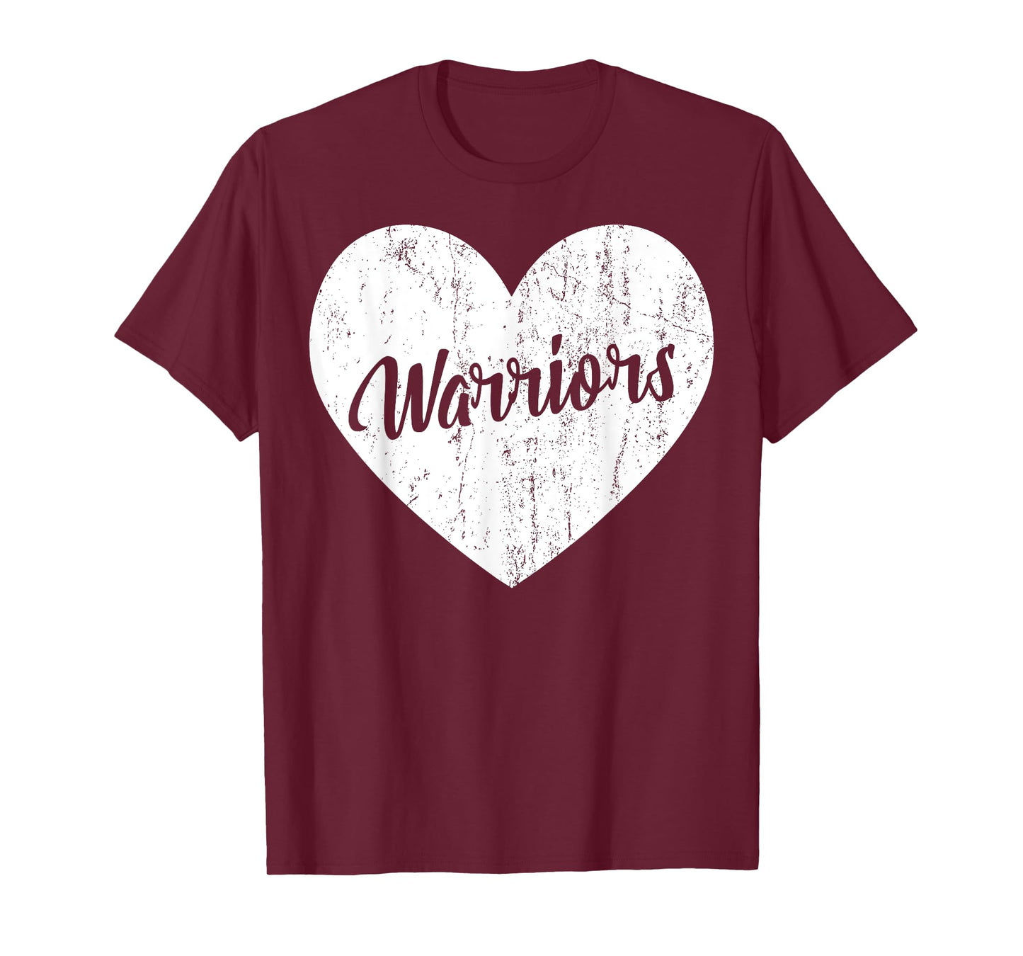 Warriors School Sports Fan Team Spirit Mascot Heart Gift T-Shirt