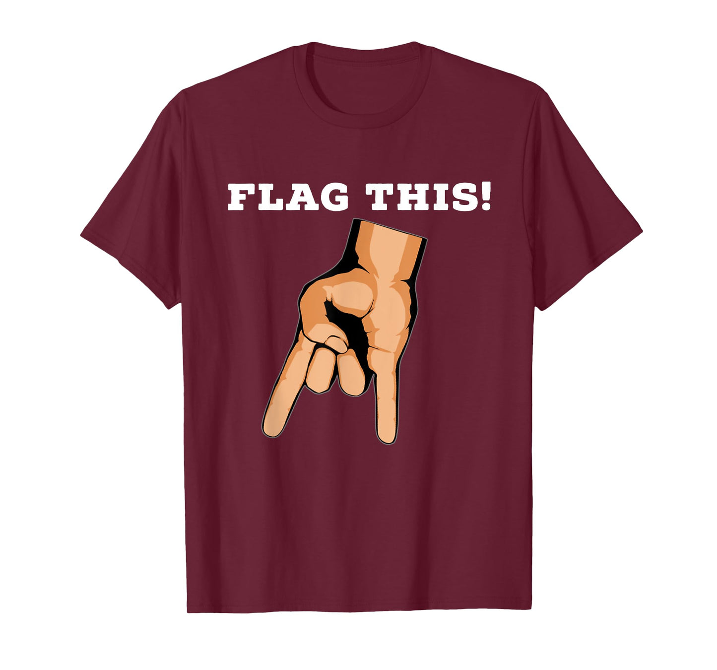 Flag This Upside Down Horns T-shirt T-Shirt