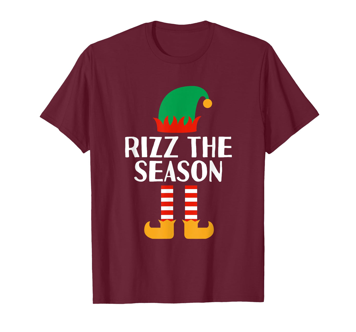 Rizz The Season Gen Z Christmas Pun Funny Elf Holiday Elves T-Shirt
