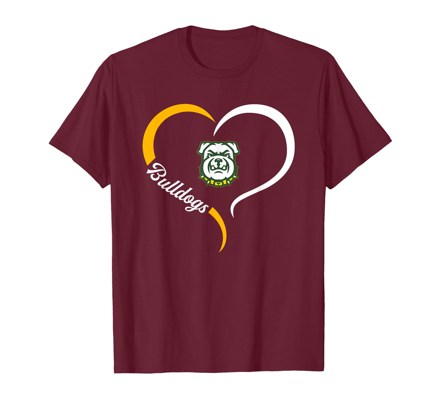 Tracy Bulldogs Logo Half Heart Slogan HS T-Shirt