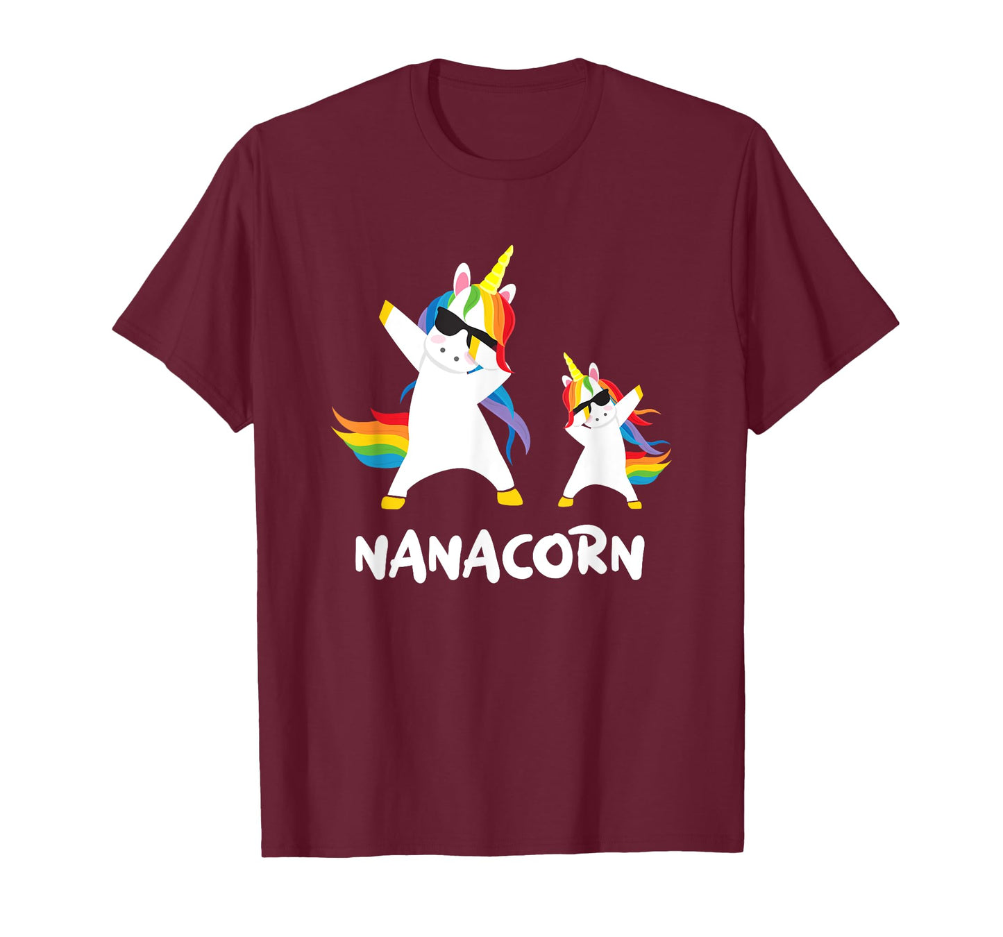Funny Grandma Nana Gigi Nana Unicorn Nanacorn Dabbing Shirt T-Shirt