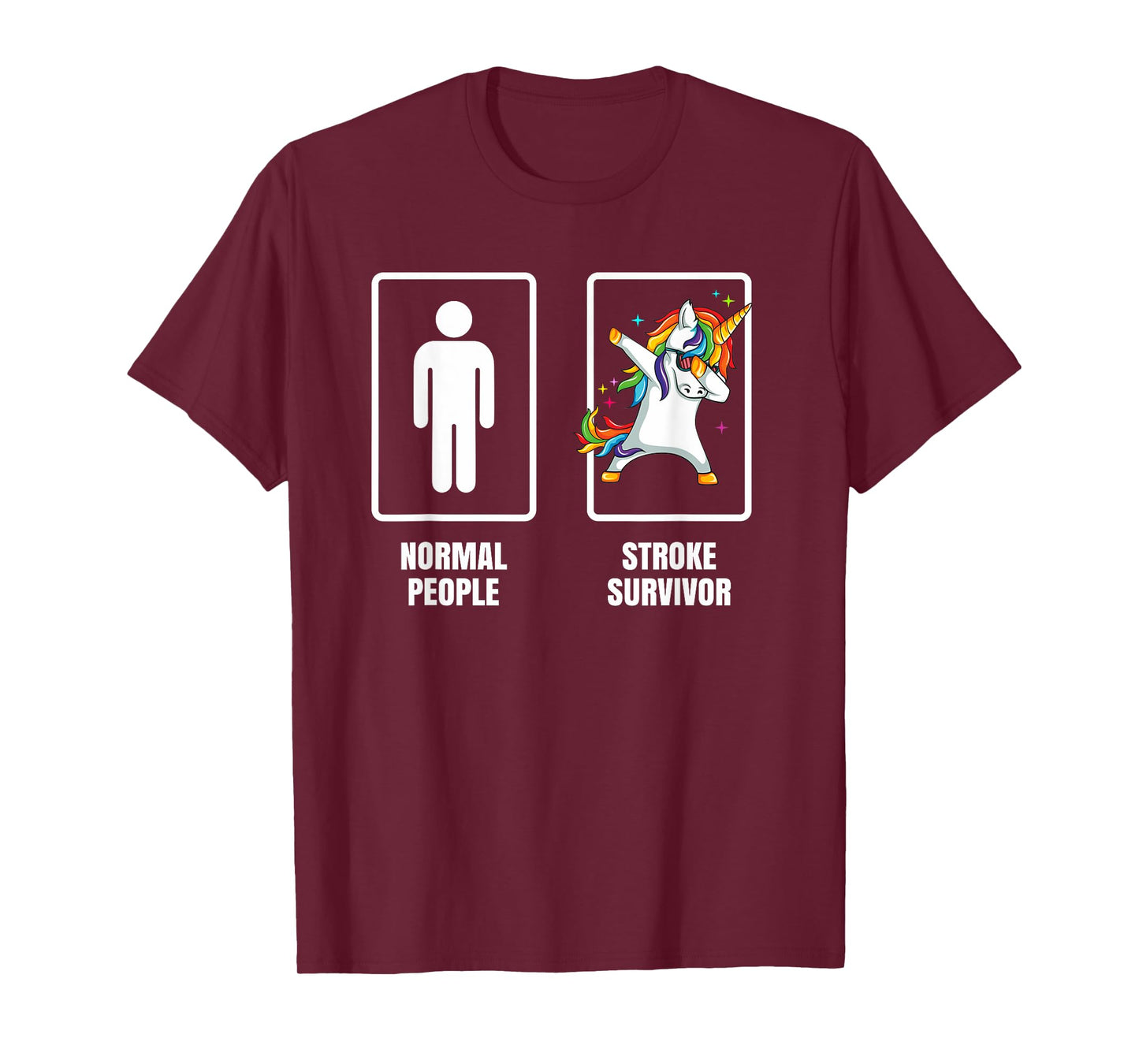 Dabbing Unicorn Heart Stroke Survivor Recovery Get Well T-Shirt