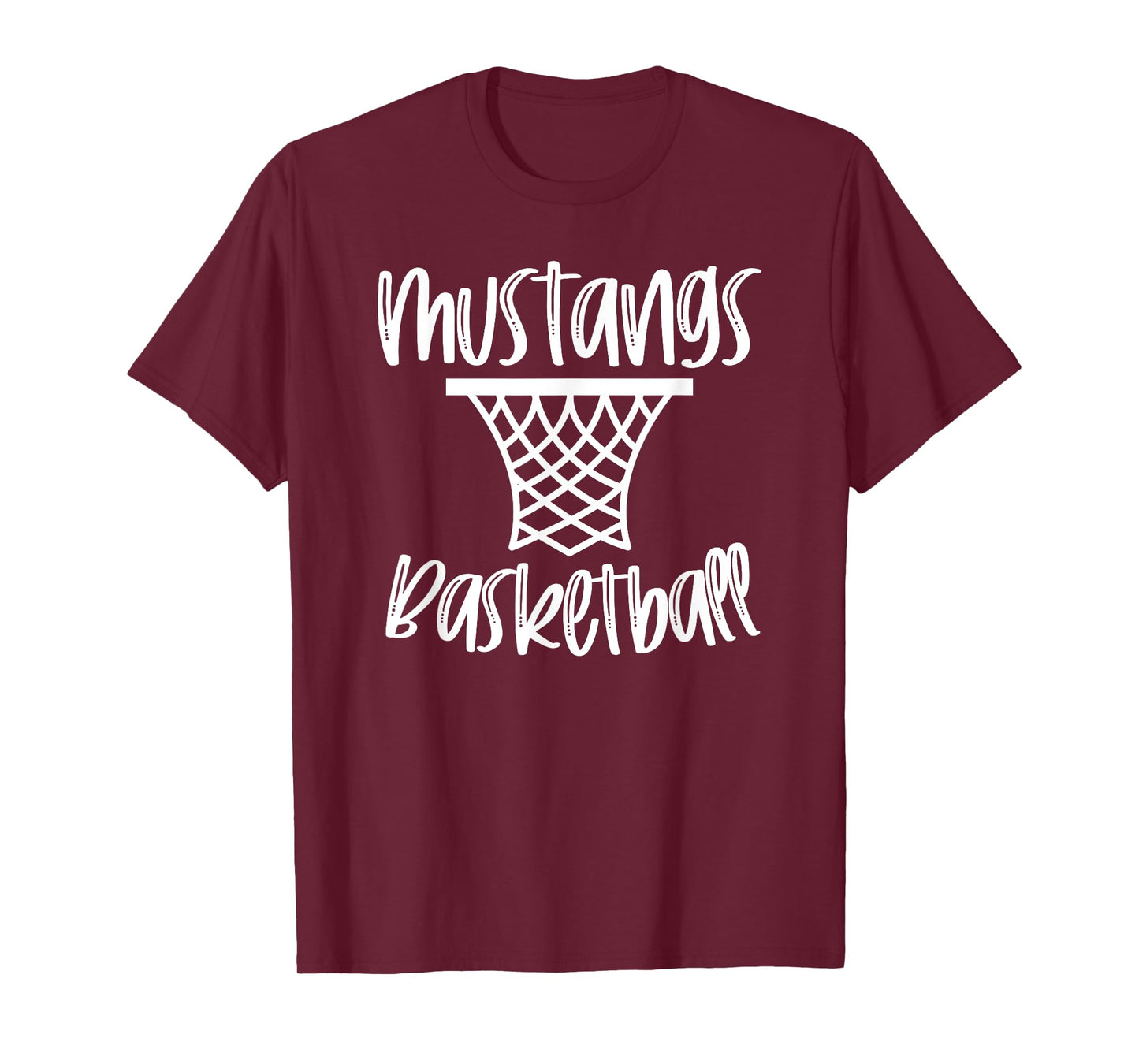 Mustangs Basketball Team Mascot School Spirit Game Night T-Shirt