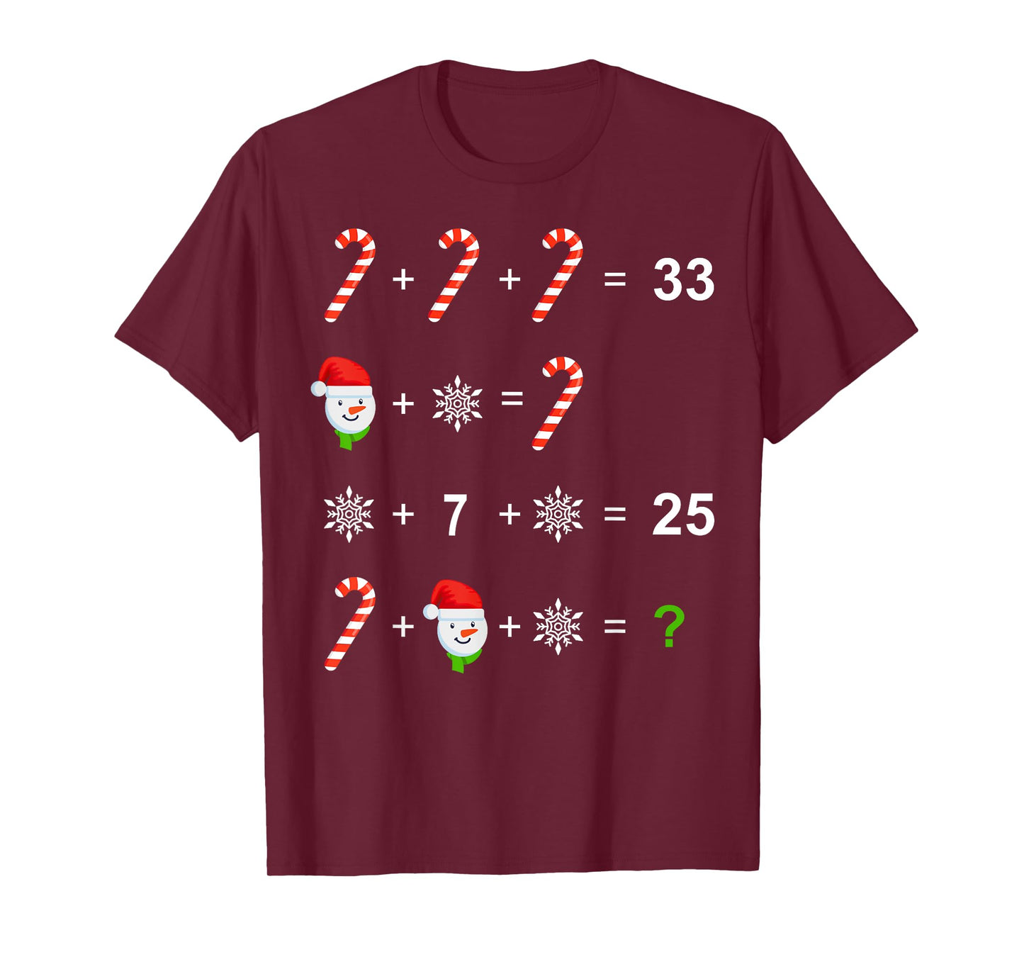 Funny Christmas Math Teacher Order of Operations Quiz Xmas T-Shirt