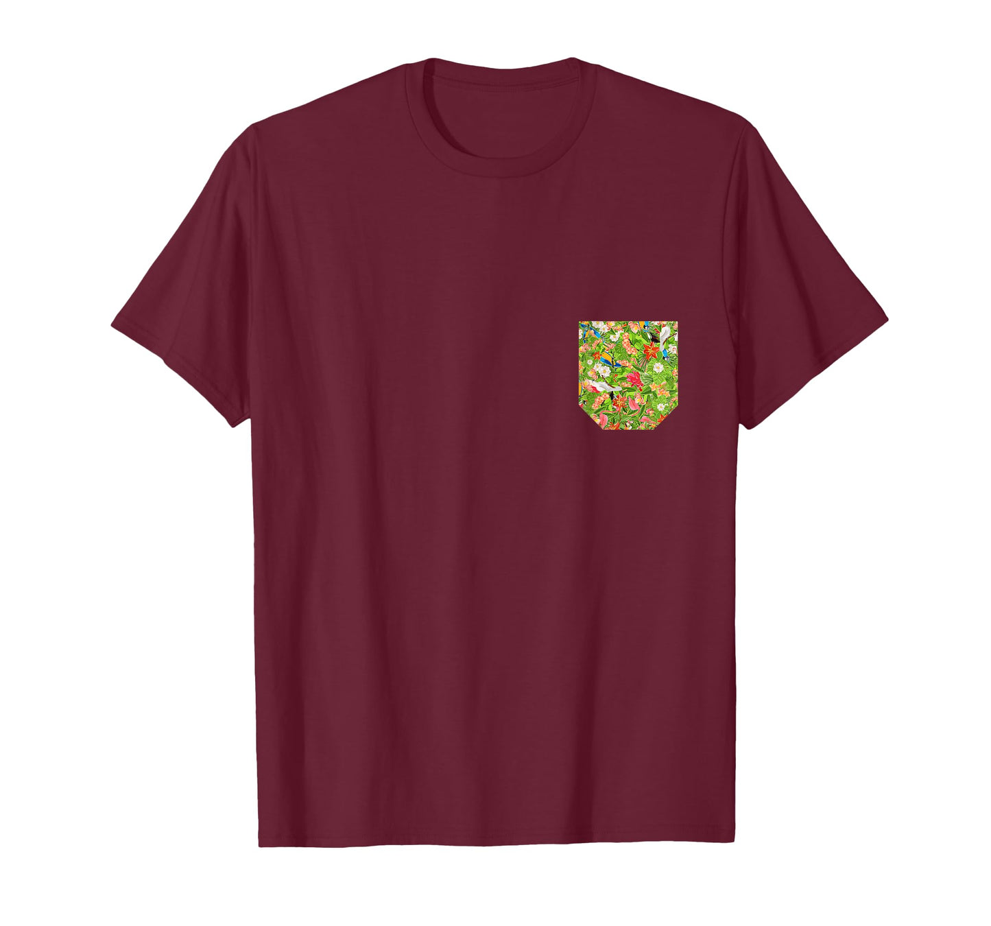 Pocket Tee | Tropical Bird Hawaiian Theme T-Shirt