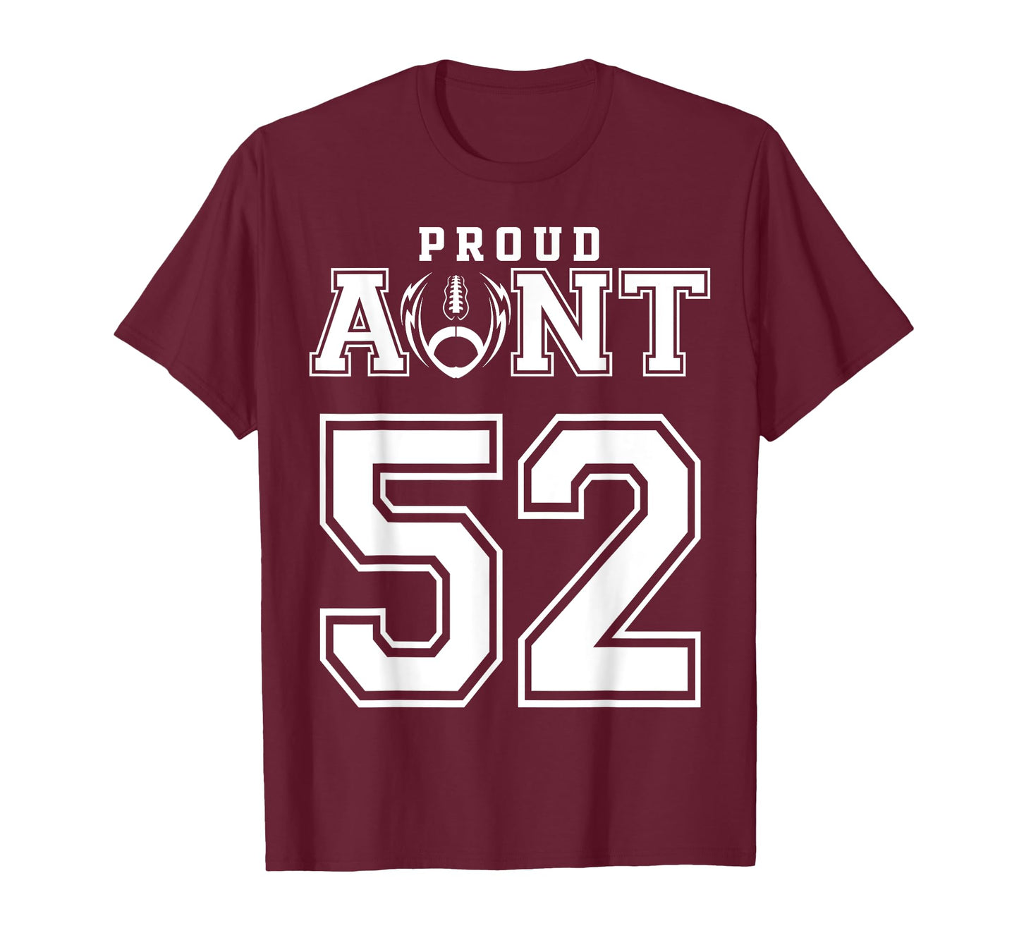 Custom Proud Football Aunt Number 52 Personalized For Women T-Shirt