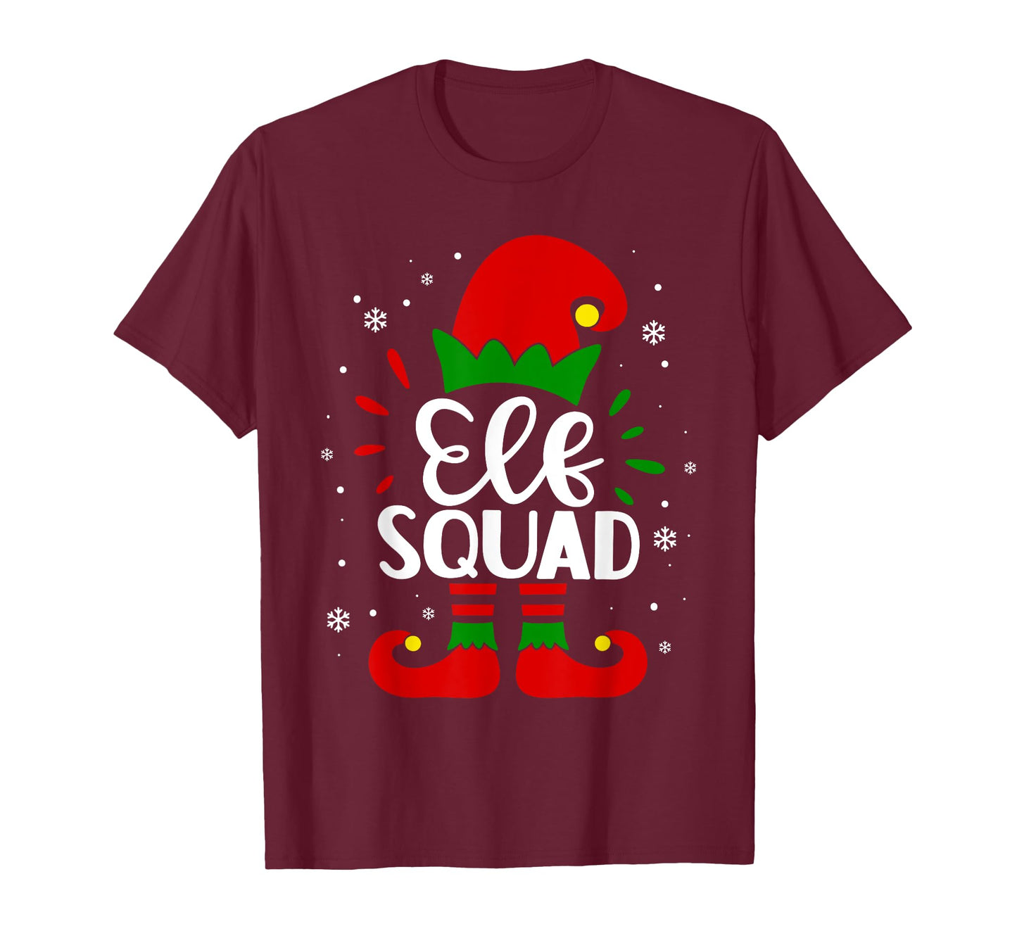 Elf Squad Funny Elf Family Christmas Matching Pajamas Xmas T-Shirt