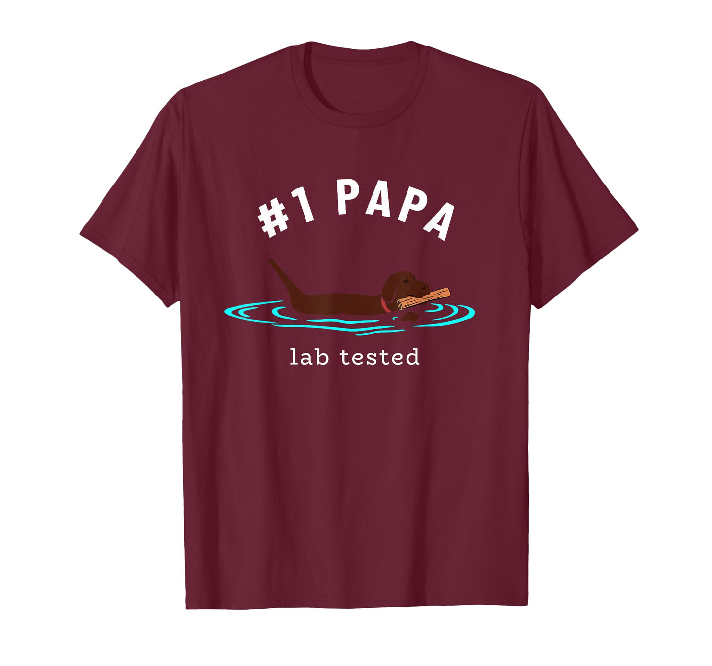 Lab Grandpa Chocolate Labrador Retriever Dog #1 Papa Men T-Shirt