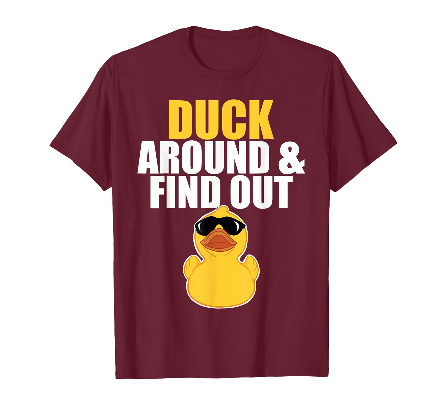 Miftees Duck Around and Find Out Kids Unisex T-Shirt Black Small