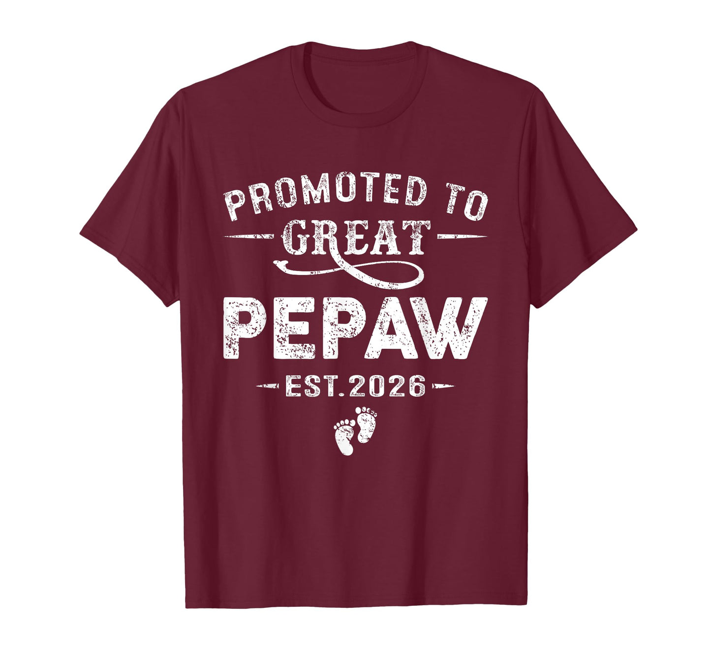 Promoted to Great Pepaw Est 2026 Pregnancy Announcement T-Shirt