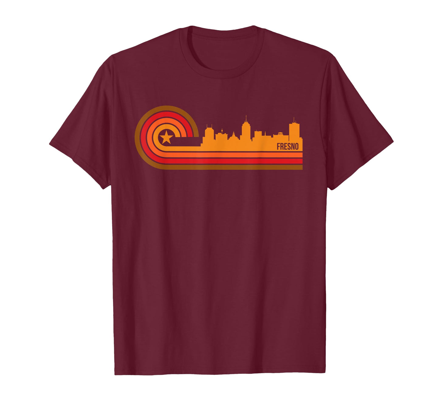 Retro Fresno T-Shirt - Fresno CA Skyline Shirt T-Shirt