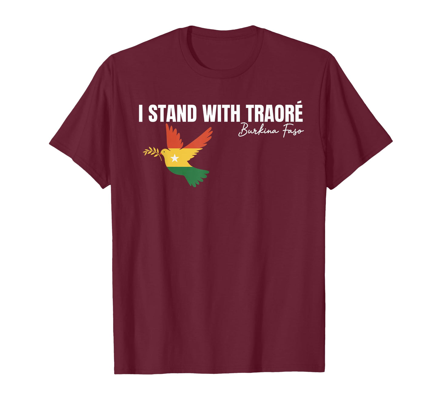 I Stand With Burkina Faso-Ibrahim Traoré Retro Bird T-Shirt