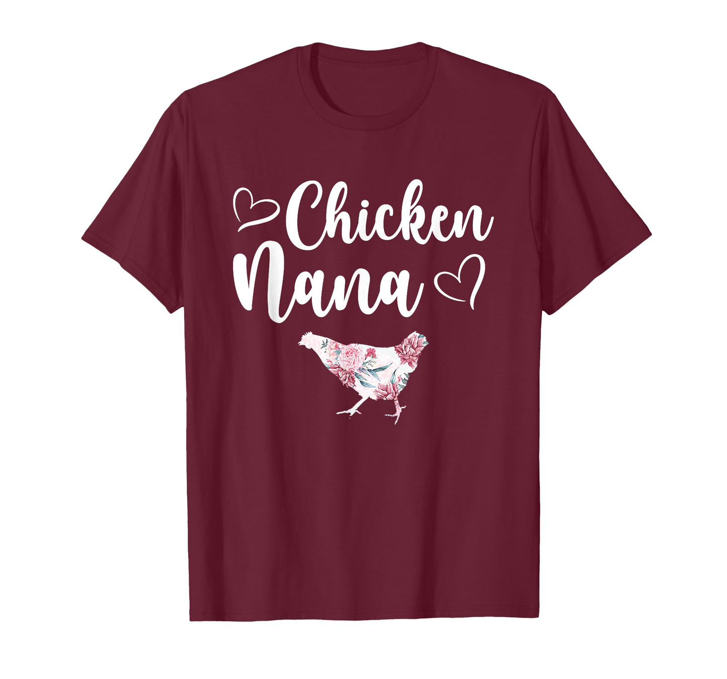 Chicken Nana Heart Chicken Owner Chicken Farmer T-Shirt