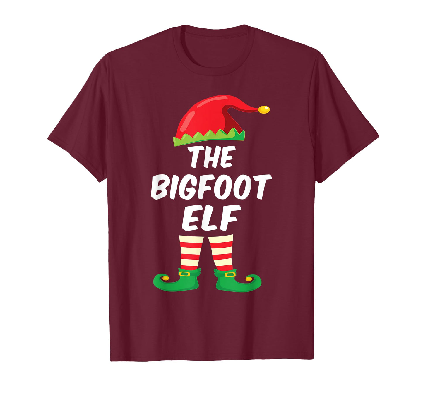 The Bigfoot Elf Family Matching Funny Christmas Costume T-Shirt