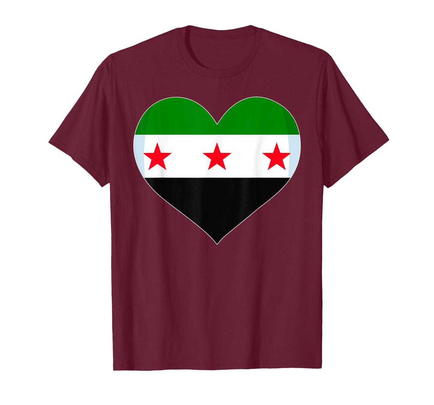 Proud Vintage Syrian Flag Free Syria Heart Love map 2025 T-Shirt
