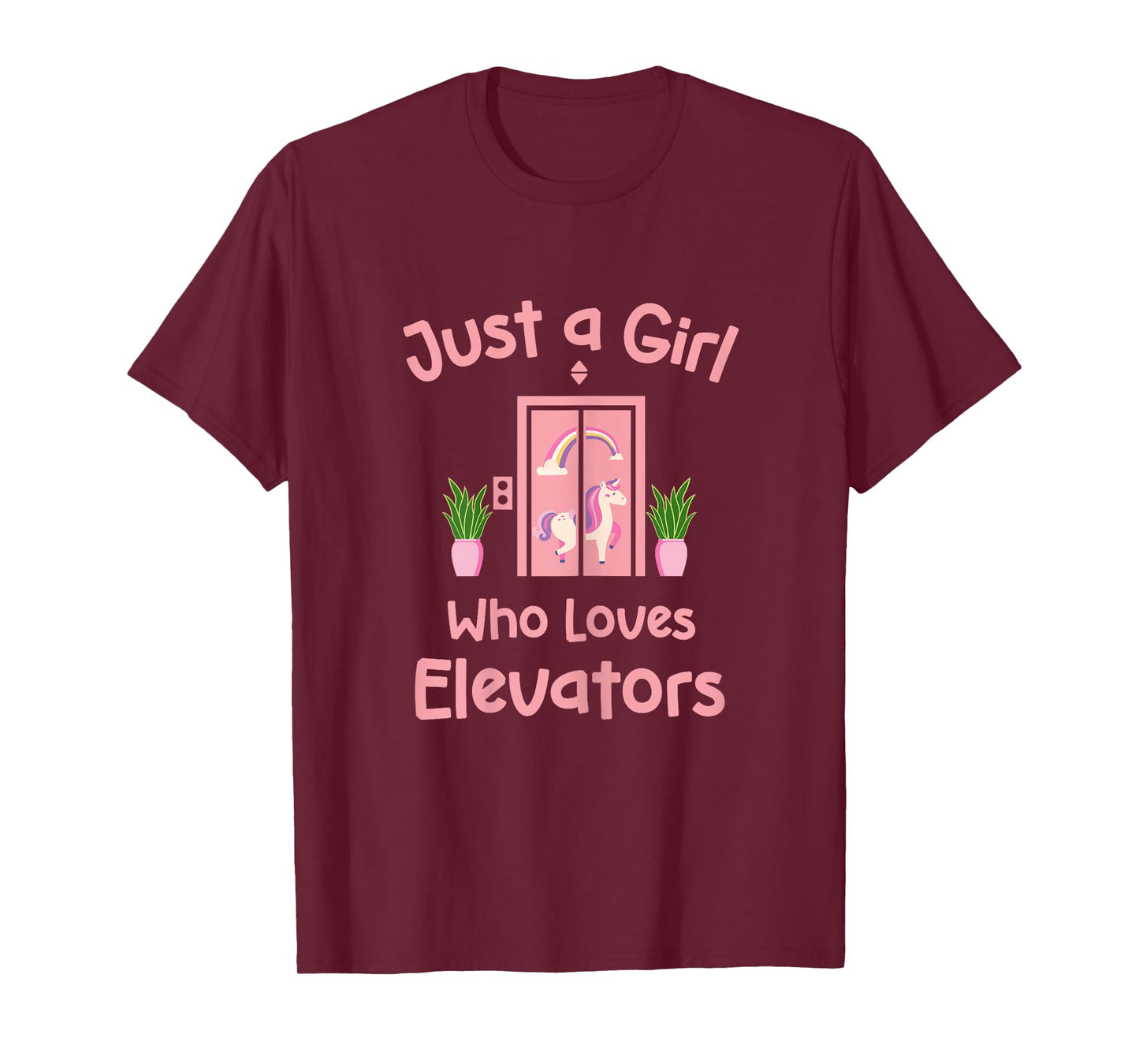 Just A Girl Who Loves Elevators Cute Distracted By Elevator T-Shirt
