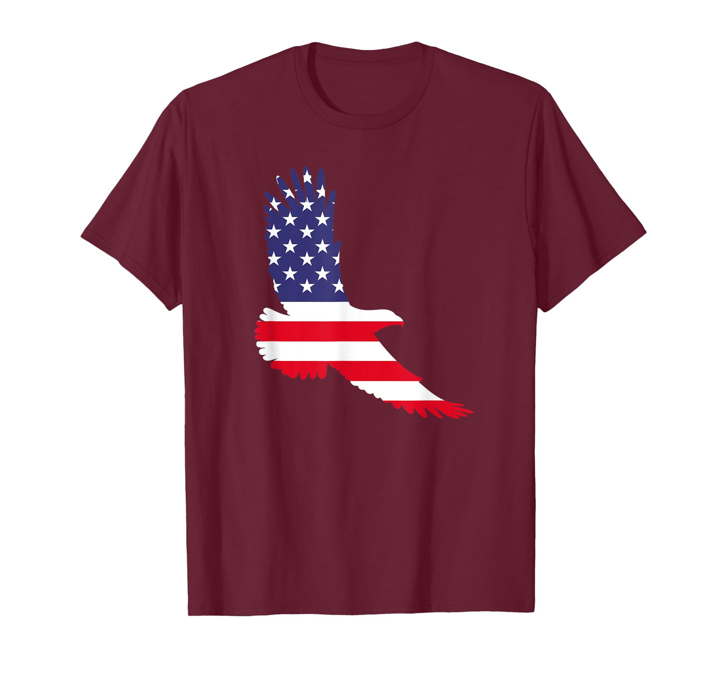 Beautiful Flying American Eagle Bird USA Flag Silhouette T-Shirt