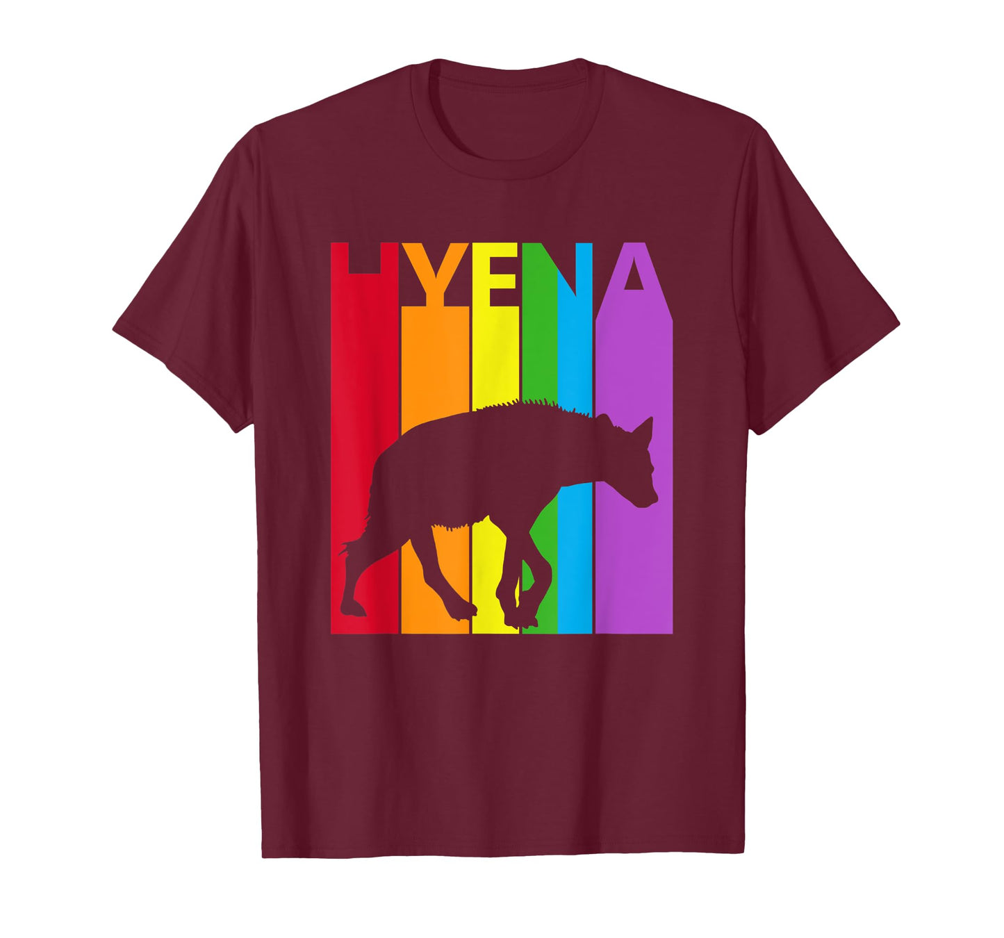 Cute Rainbow Hyena animal Lover T-Shirt
