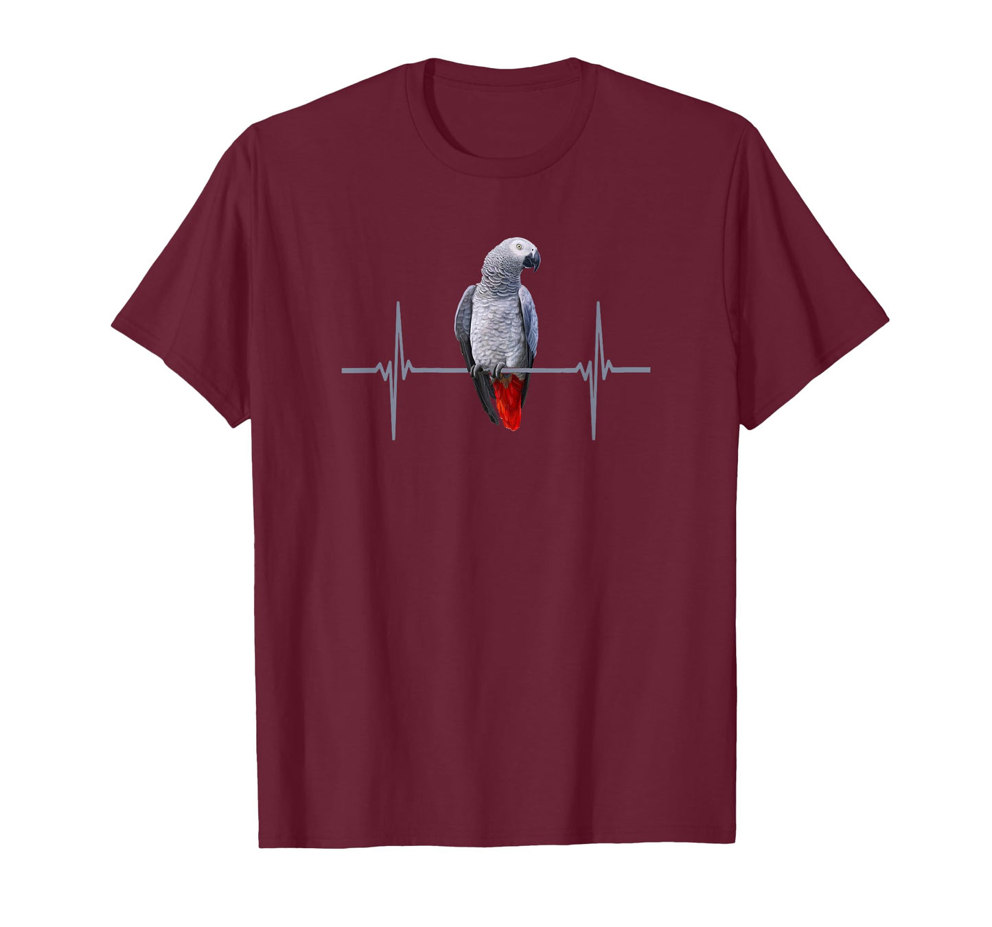 African Gray Heartbeat Shirt. Love African Grays tee. T-Shirt