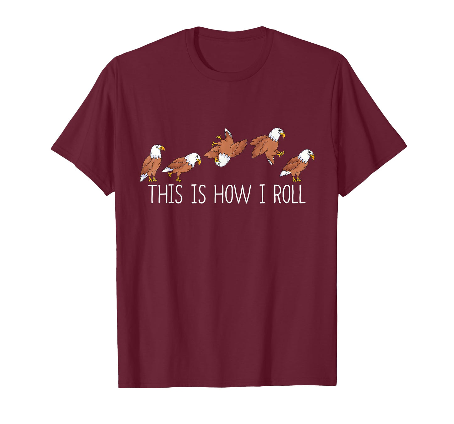 USA Eagle Lover Kids How I Roll Bird Funny Eagle T-Shirt
