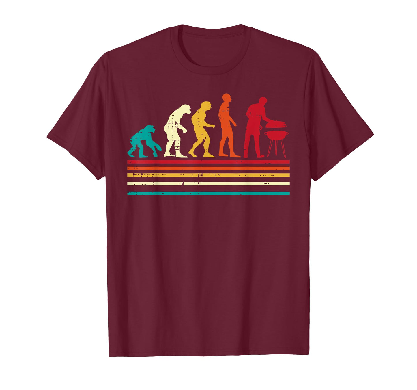 Bbq Grilling Evolution Retro Barbecue Men Women Kids T-Shirt