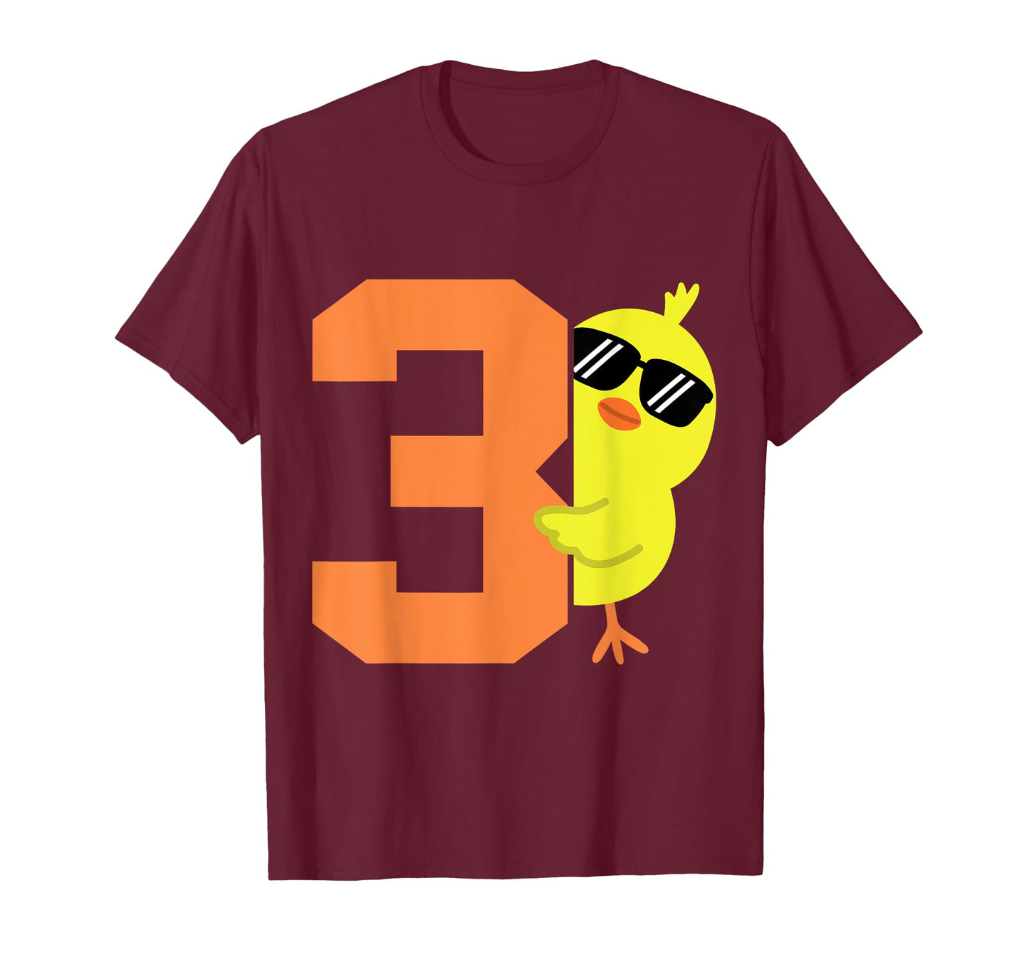 Kids 3rd Birthday Chicken Themed Cute 3 Year Old Boys Chick T-Shirt