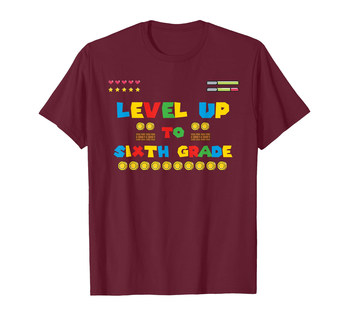 Level Up To Sixth Grade - 6th Grade Gaming Back to School T-Shirt