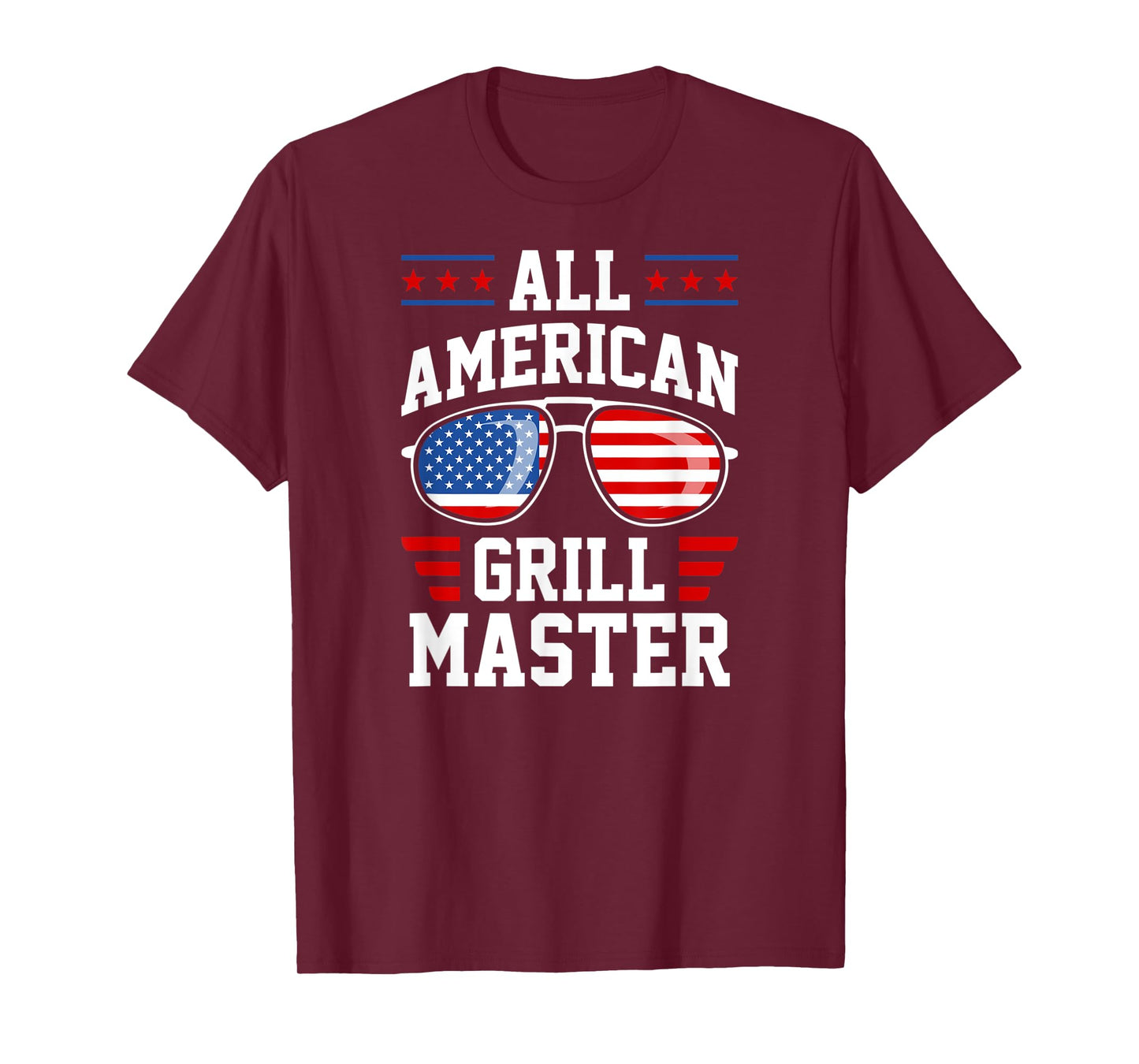 All-American Grill Master USA American Flag Patriotic Women Men T-Shirt