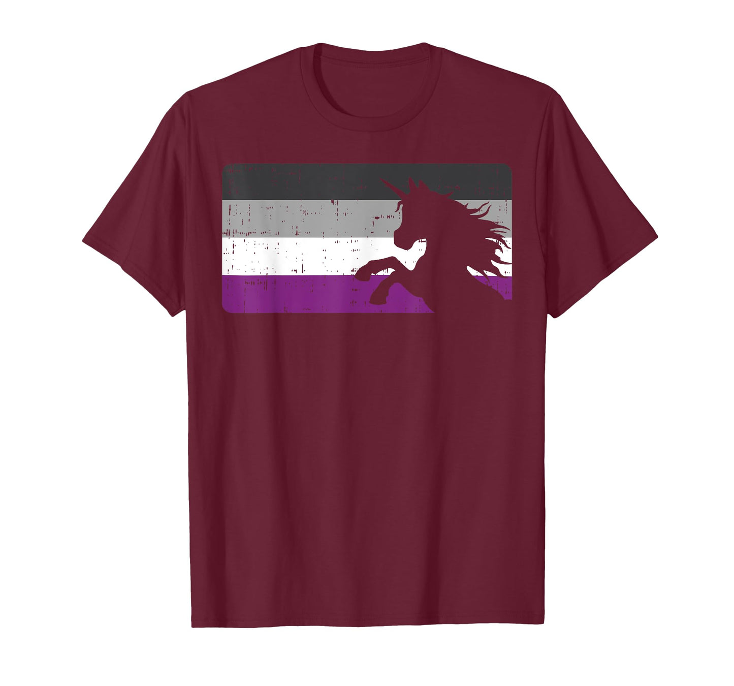 Asexual Pride Flag Unicorn Majestic Animal Ace LGBTQ Gift T-Shirt