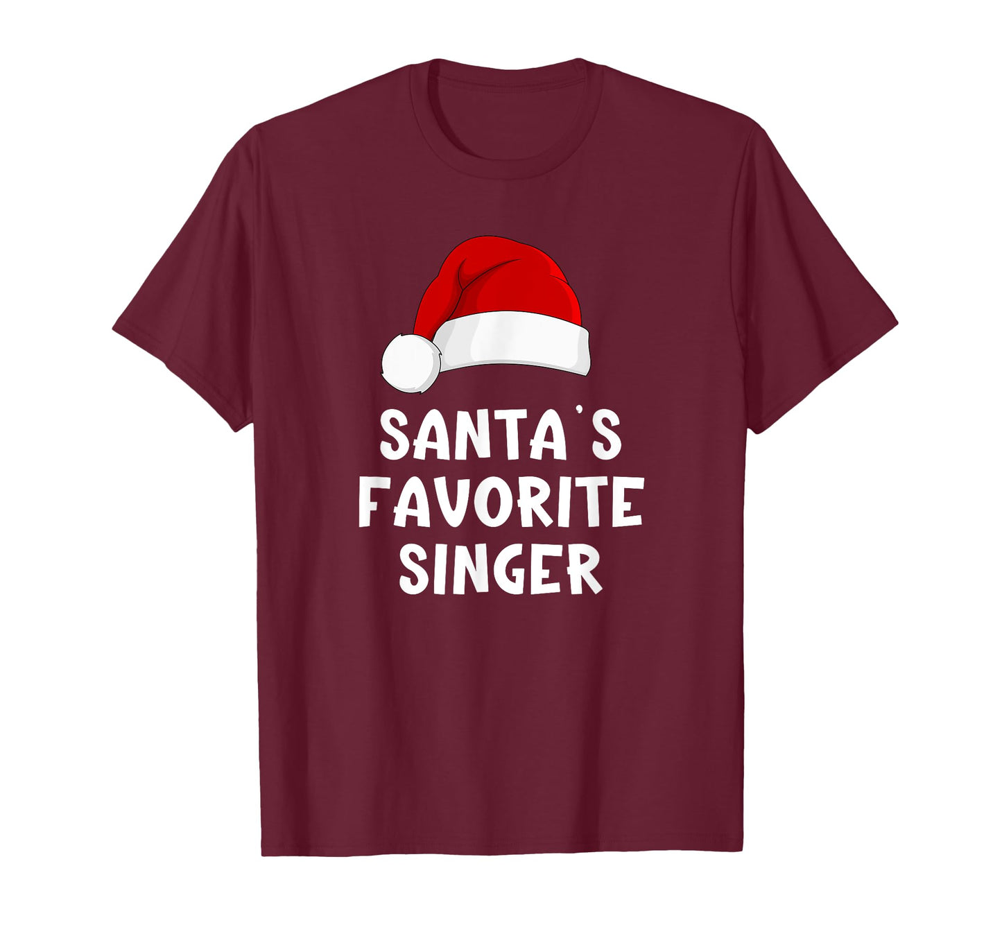 Christmas Santa's Favorite Singer Funny Xmas Pajama Singing T-Shirt