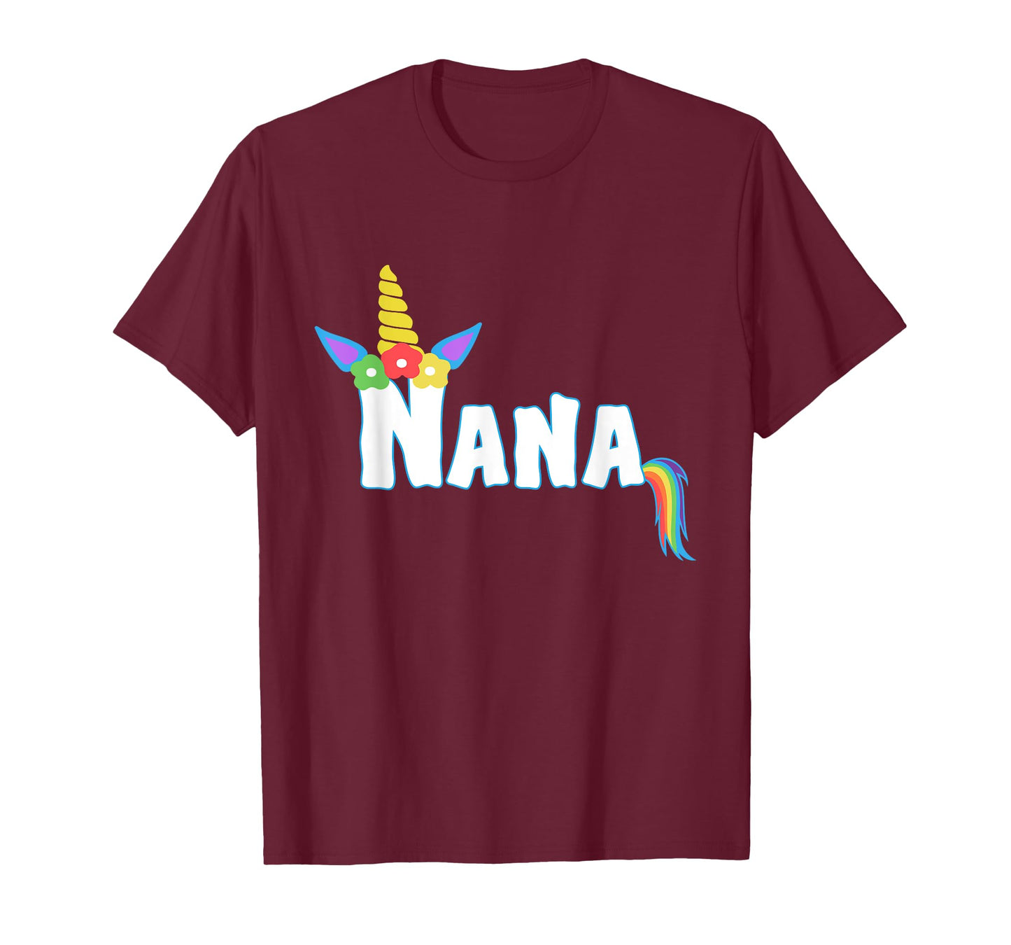Unicorn Birthday Girl Nana Grandma Mother Family T-Shirt