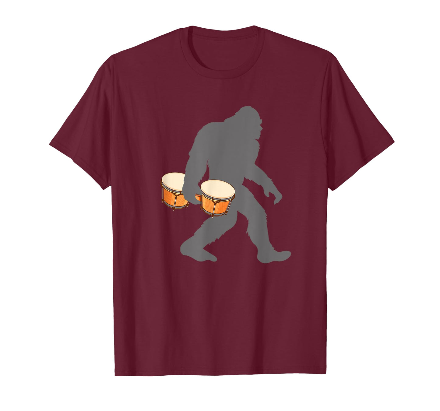 Funny Bongosero Bigfoot musician with Bongo Drum T-Shirt