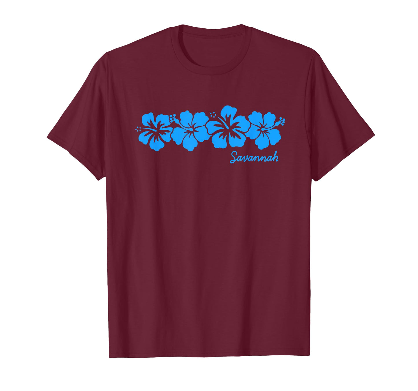 Savannah Georgia Hibiscus Flower Womens Souvenir Vacation T-Shirt