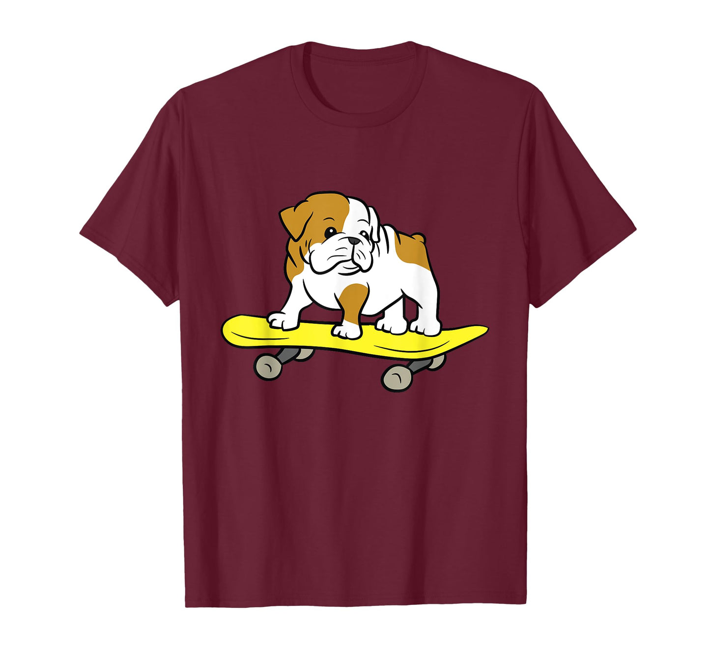 English Bulldog Skateboarding Dog Skater Bulldog T-Shirt
