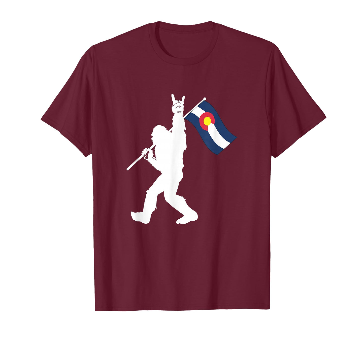Colorado Bigfoot Rock and Roll Gift for Squatch Believers T-Shirt