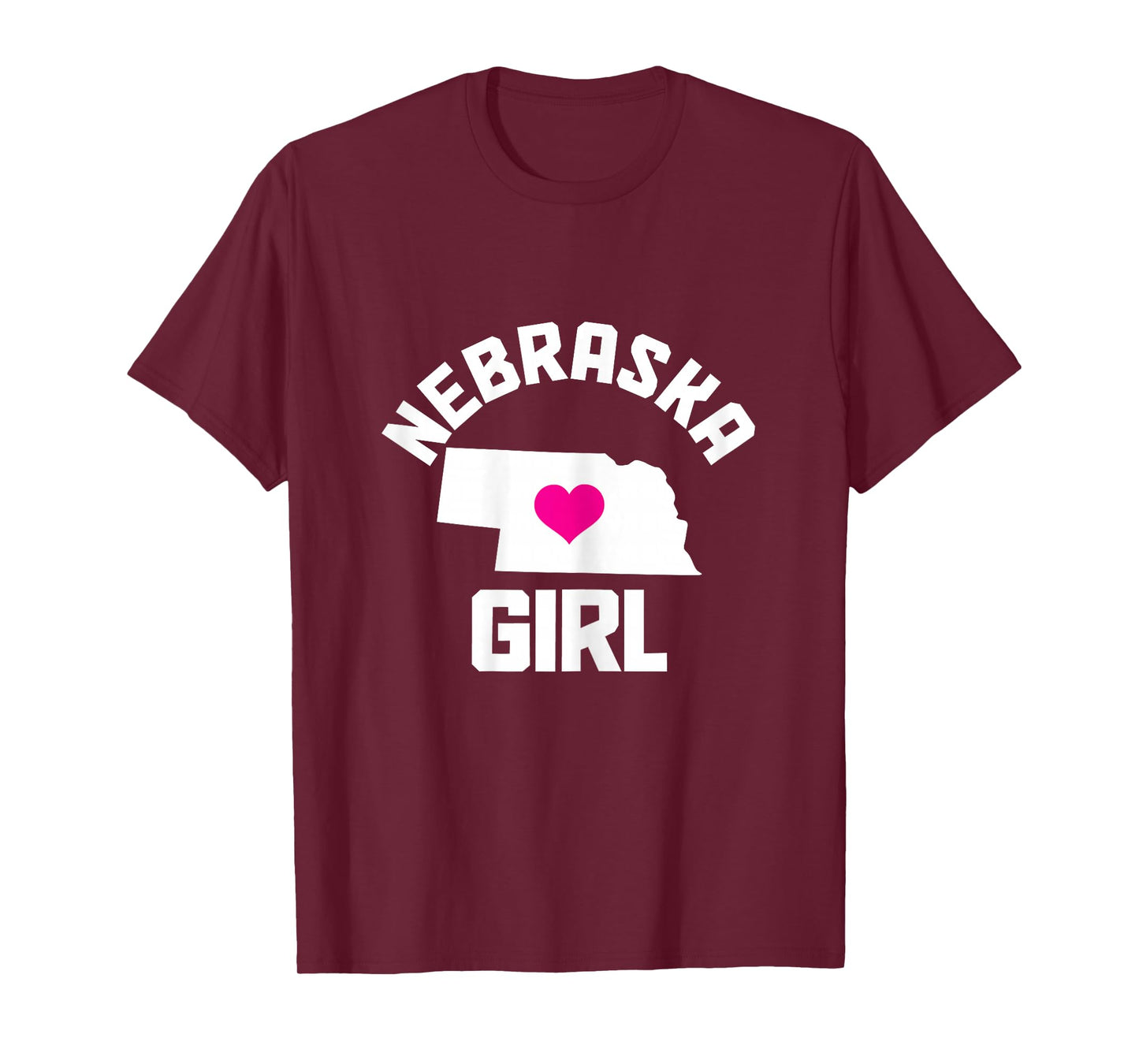 Nebraska Girls' Heart State Map T-Shirt