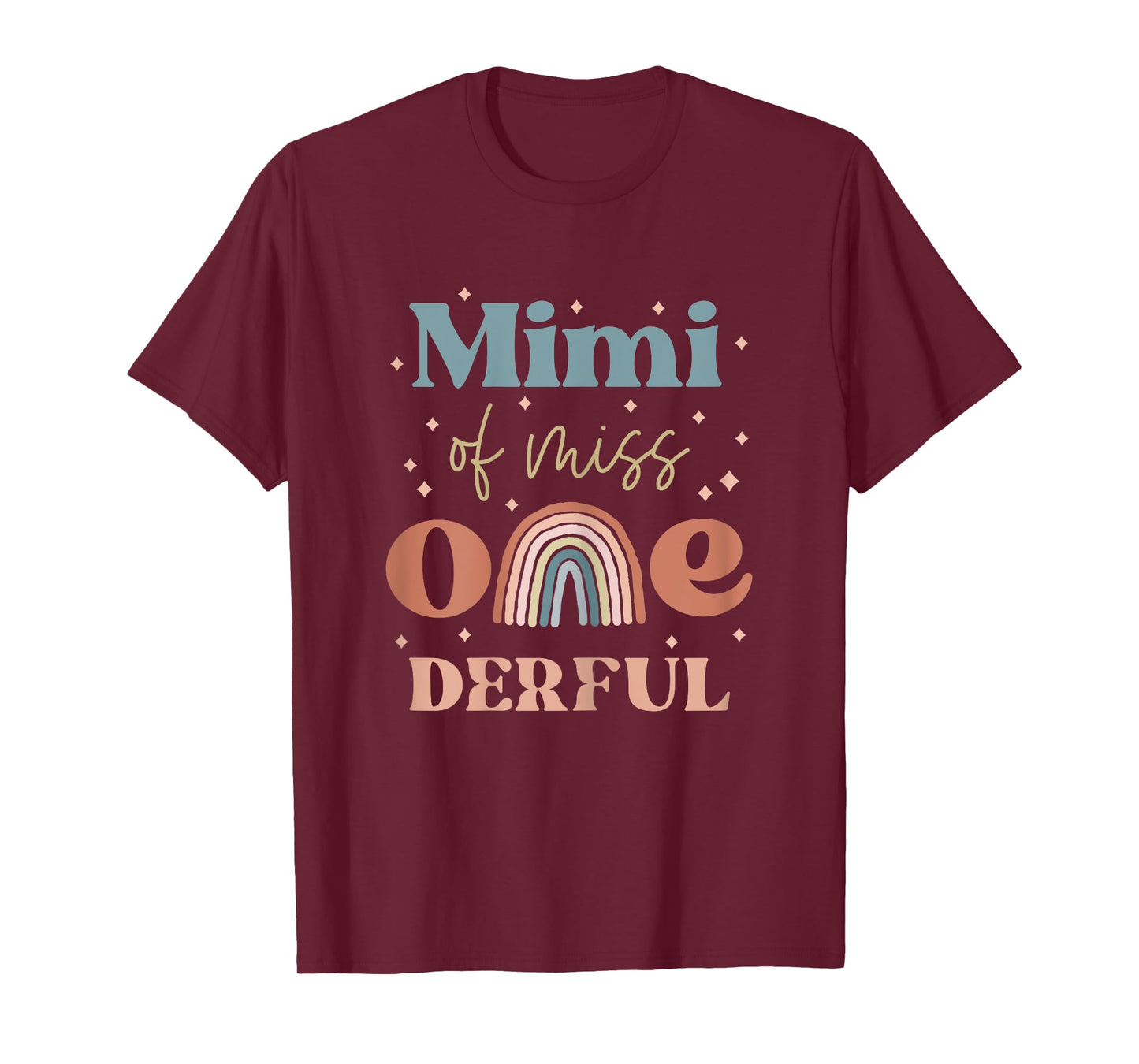 Mimi of Miss Onederful Boho Rainbow Daughter First Birthday T-Shirt