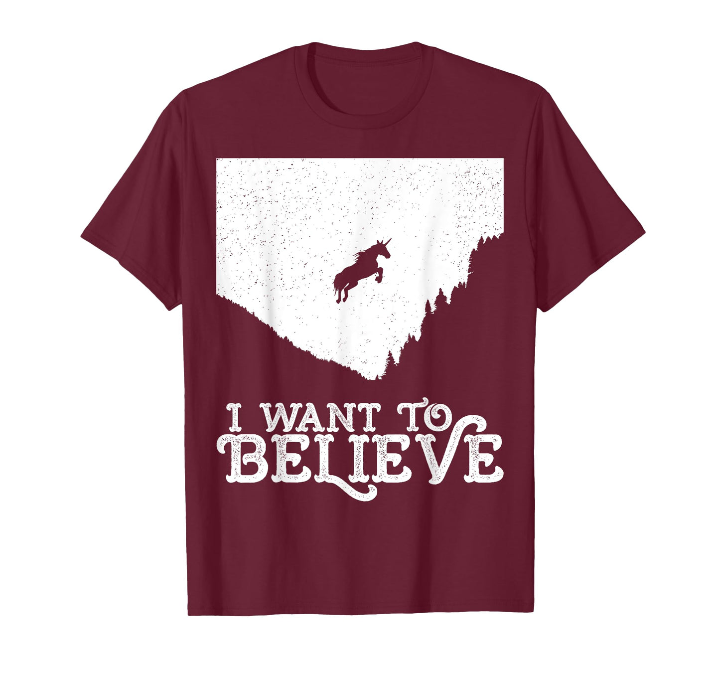 I want to believe unicorn can fly t-shirt