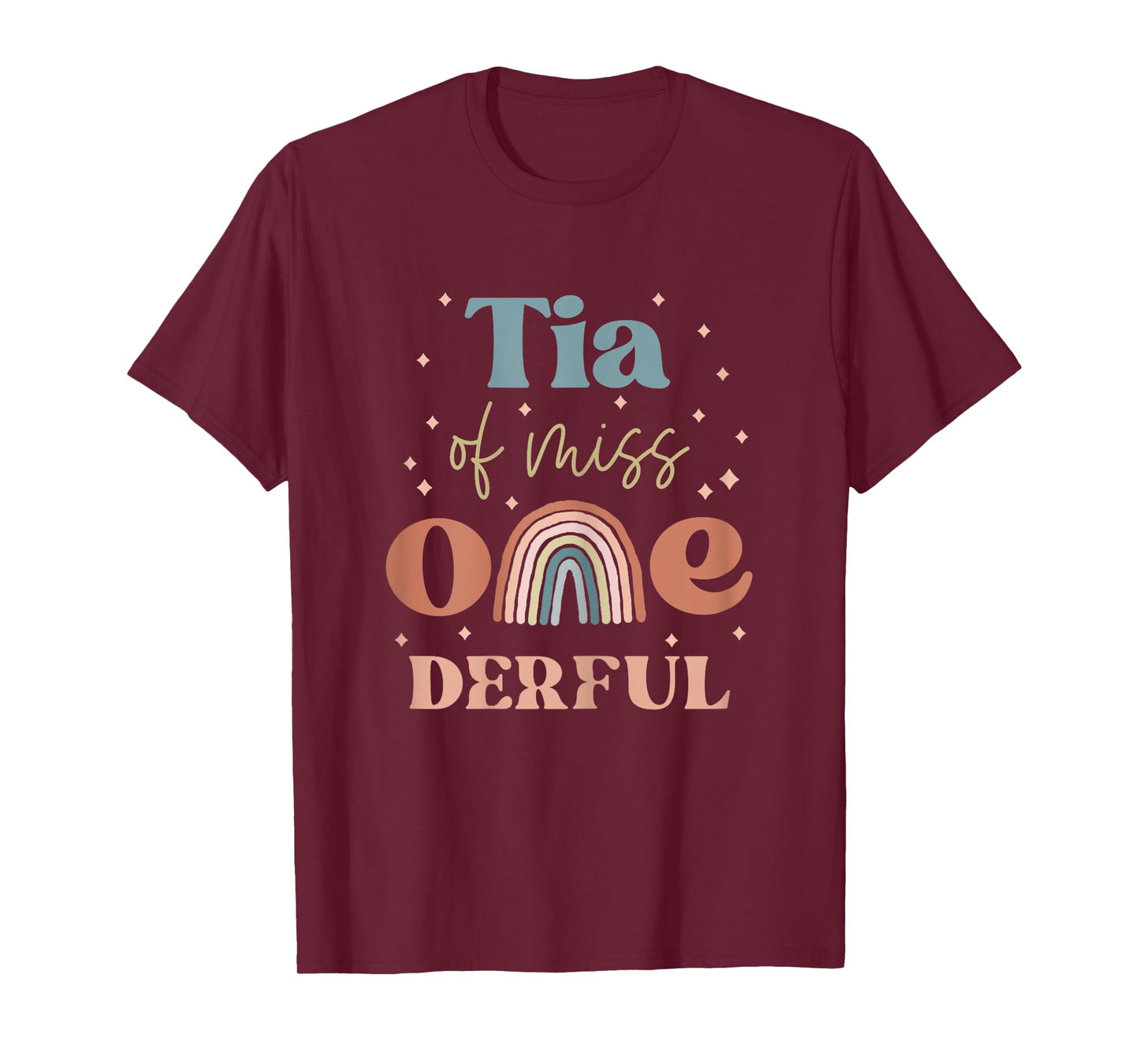 Tia of Miss Onederful Boho Rainbow Niece First Birthday T-Shirt