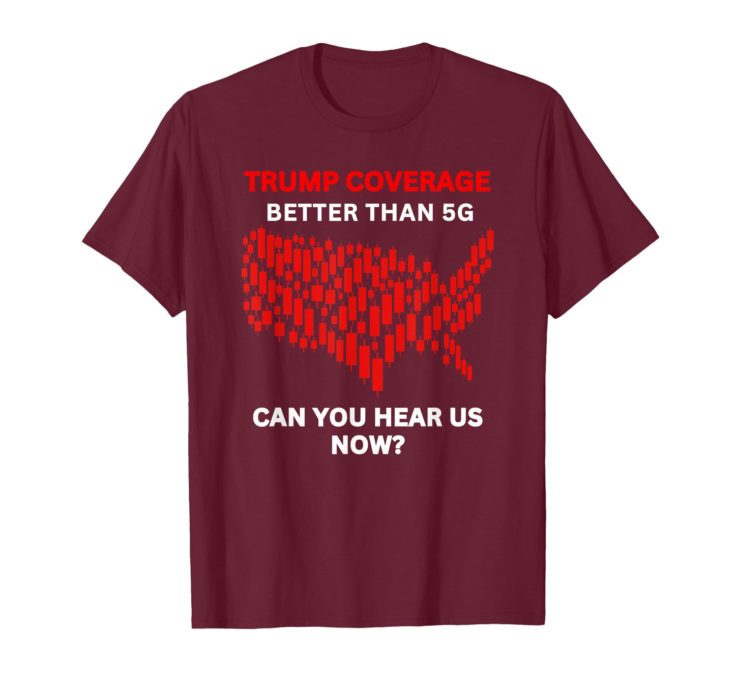 Anti-Trump Coverage Better Than 5G US Map Red Stock Market T-Shirt