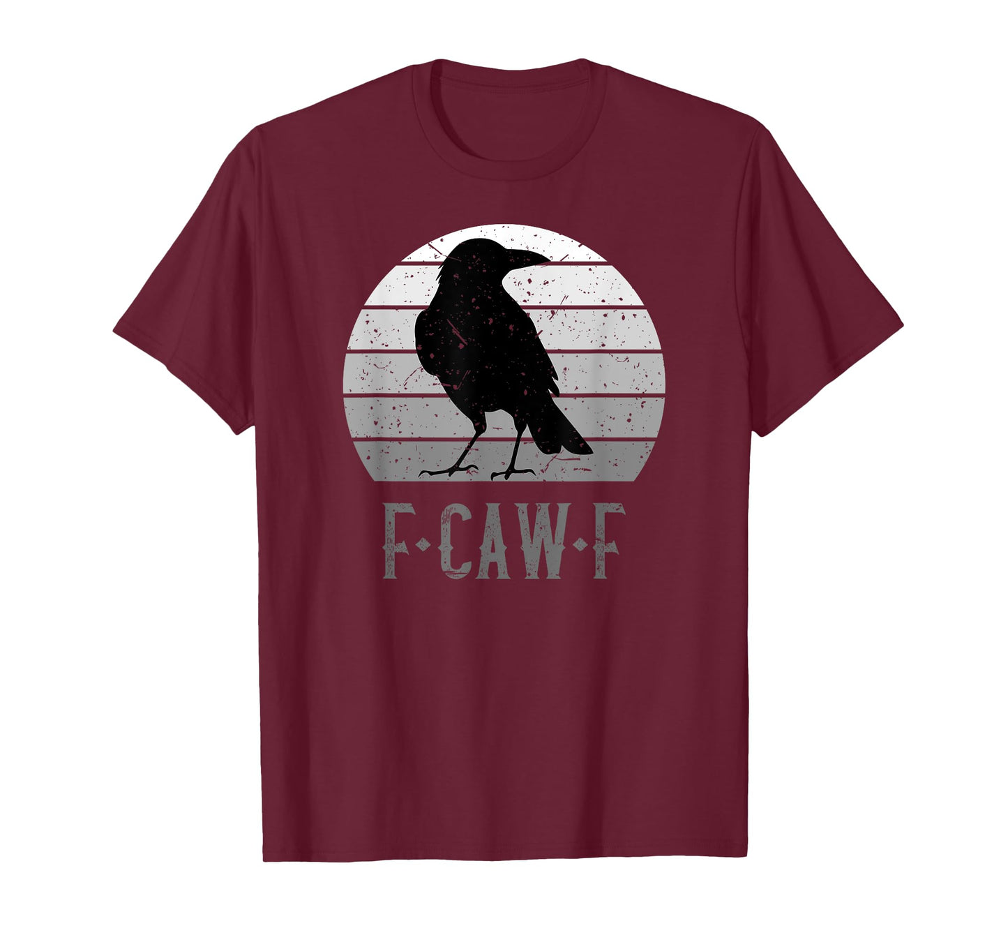 F-Caw-F Black Crow Black Bird Retro Moon Vintage F-Caw-F T-Shirt