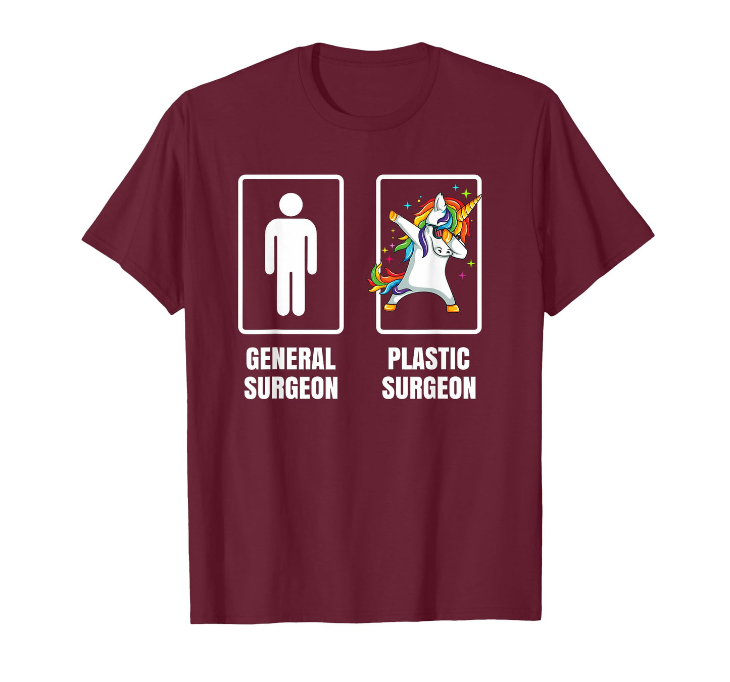 Dabbing Unicorn Plastic Surgeon Surgery Doctor Physician T-Shirt